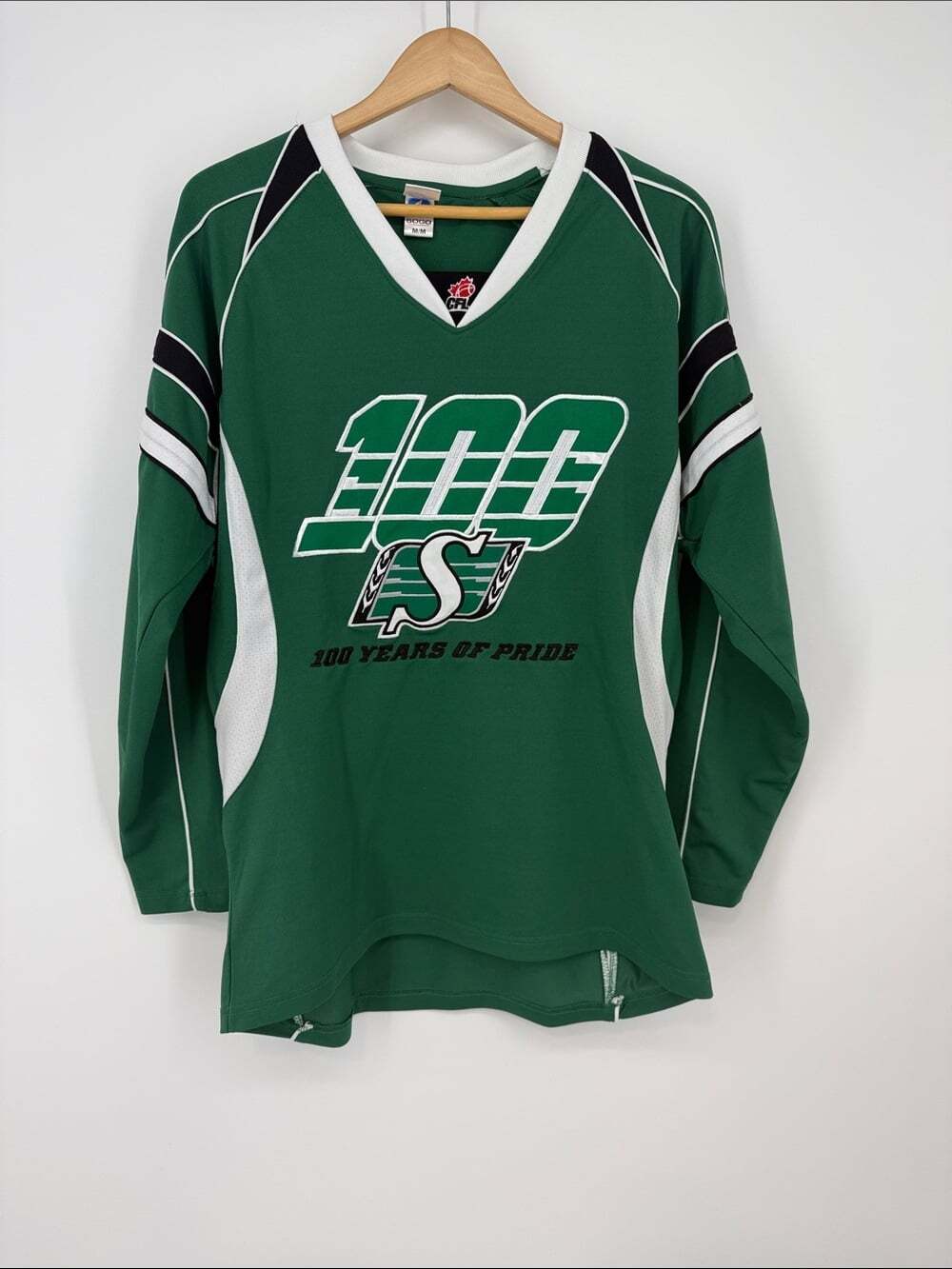 Saskatchewan Roughriders 100 Years Green Hockey Jersey